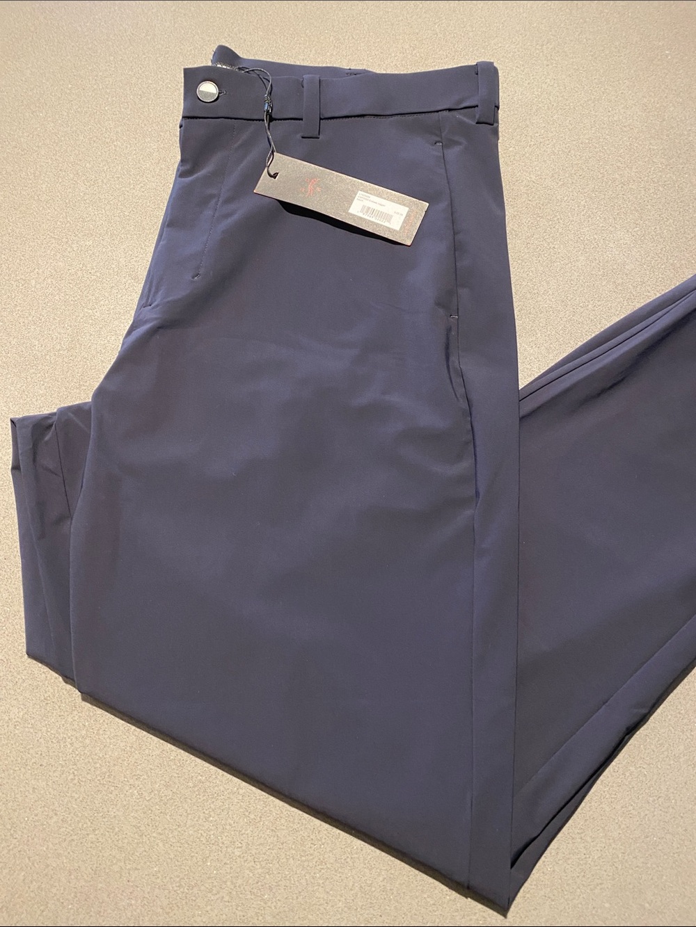 Modern Navy Jogger Pants with Pockets and belt loops. Soft and comfy. - Picture 2 of 7